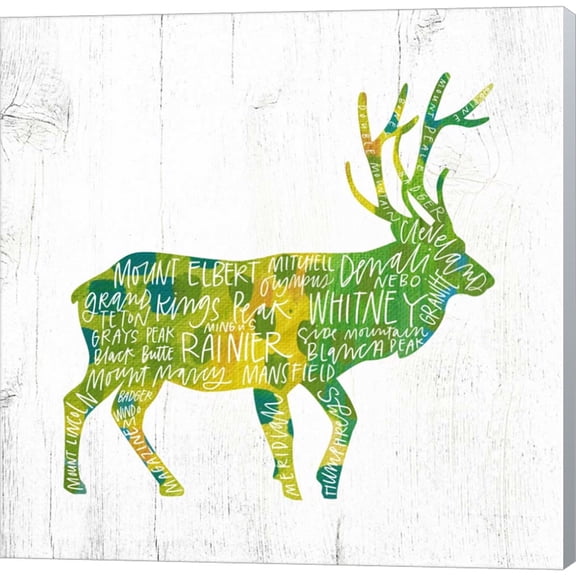 Great Art Now Elk by Valerie Wieners, Canvas Wall Art, 12W x 12H