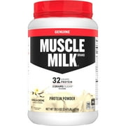 Muscle Milk Genuine Protein Powder, 32g Protein, Vanilla Creme, 2.47 Pound, 16 Servings