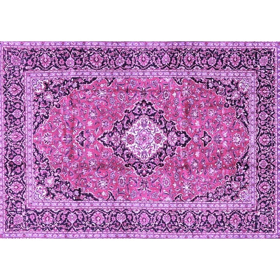Ahgly Company Indoor Rectangle Persian Purple Traditional Area Rugs, 5' x 7'