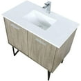 thumbnail image 6 of Lexora Home Lancy 36" Single Quartz Top Bathroom Vanity with Chrome Faucet, 6 of 14