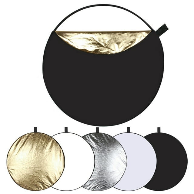 Reflector de Iluminación 5 en 1 PULUZ 80cm Plata Translúcido Dorado
