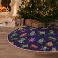 thumbnail image 5 of Balery Mexican Frogs Printed Christmas Tree Skirt , Merry Christmas Party Christmas Tree Decoration,Adjustable Tree Skirt-36", 5 of 6