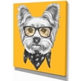 thumbnail image 2 of Funny Terrier Dog with Glasses - Animal Canvas Art Print, 2 of 3