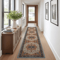 thumbnail image 1 of Alfombra Corredor 60x300 Cm Lavable, Alfombra Suave Antideslizante para Cocina, Estilo Moderno para Sala de Estar, Dormitorio y Entrada, Color Beige y Ladrillo, 1 of 7