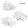 thumbnail image 2 of Taoruifang Convertible Sleeper Chair 3-in-1 with Adjustable Backrest Beige, 2 of 14