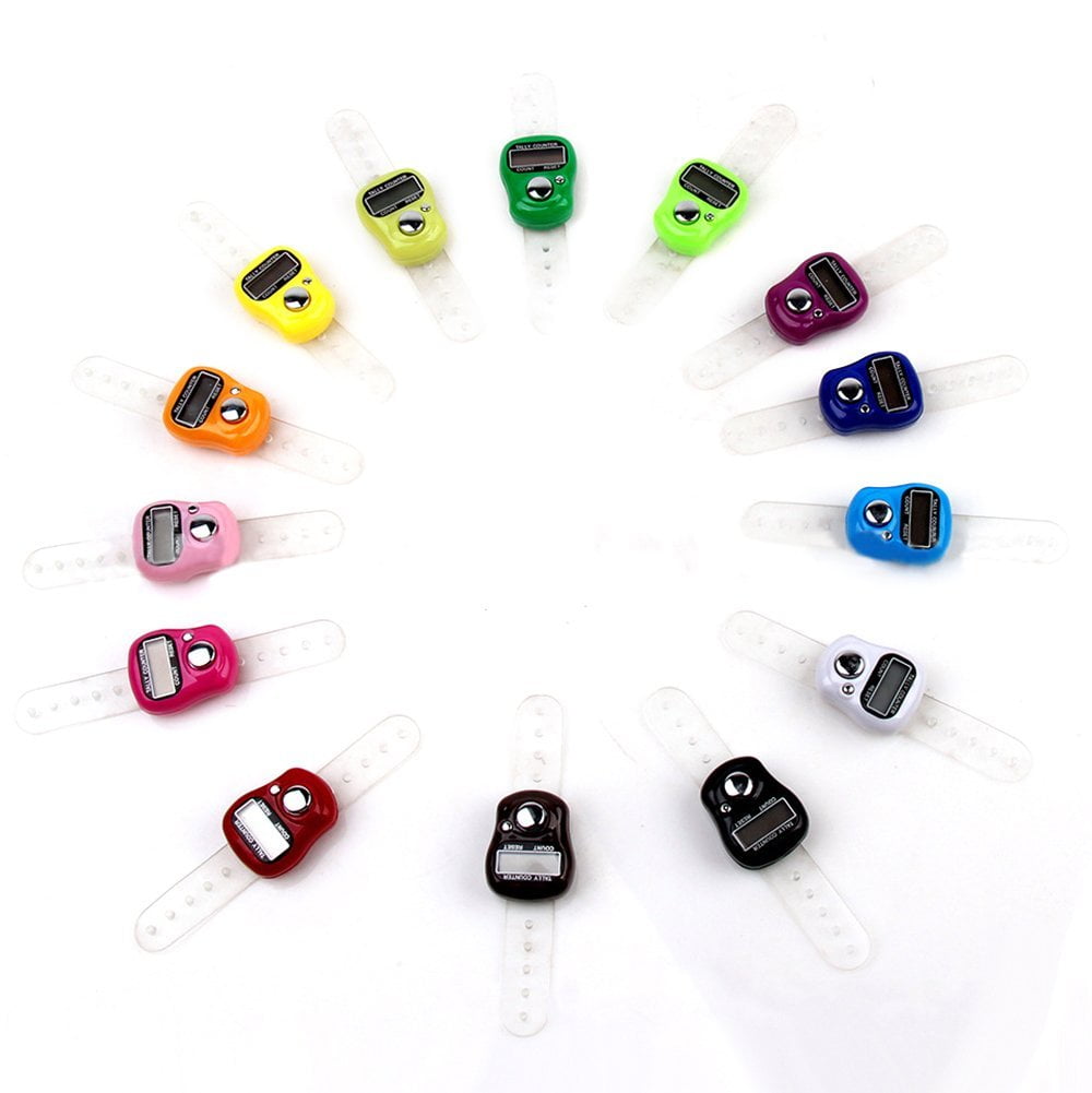 GeweYeeli Useful Electronic Row Counter Finger Ring Digit Marker LCD Tally Counter