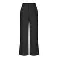 thumbnail image 6 of biudgviw Dress Pants for Women Straight Wide Leg Work Office Pants Elegant Business Casual Cropped Pants Formal Capris Trousers for Office, 6 of 6