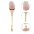 thumbnail image 3 of Unique Bargains 1 Pc Lightweight Powder Brush for Business Travel Champagne Gold Tone Artificial Fiber Wool Plastic, 3 of 5