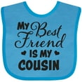 thumbnail image 3 of Inktastic My Best Friend is My Cousin with Hearts Boys or Girls Baby Bib, 3 of 4