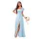 thumbnail image 1 of Vestido de dama de honor CDSSL de gasa azul claro, talla grande 22W, 1 of 7
