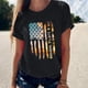thumbnail image 2 of Camiseta de mujer Camisetas divertidas y lindas de manga corta Camiseta con estampado de bandera del Día de la Independencia Tops Blusa Regalo para mujer Pompotops hfajkhk130605, 2 of 8