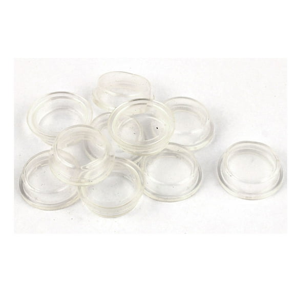 10 Pcs Clear White Silicone Waterproof Rocker Switch Protect Cover Round Caps