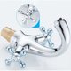 thumbnail image 2 of Grifo de baño de latón macizo, grifo de lavabo de un solo orificio montado en la encimera con control de agua fría y caliente, la válvula de cerámica garantiza durabilidad y un funcionamiento suave, 2 of 5