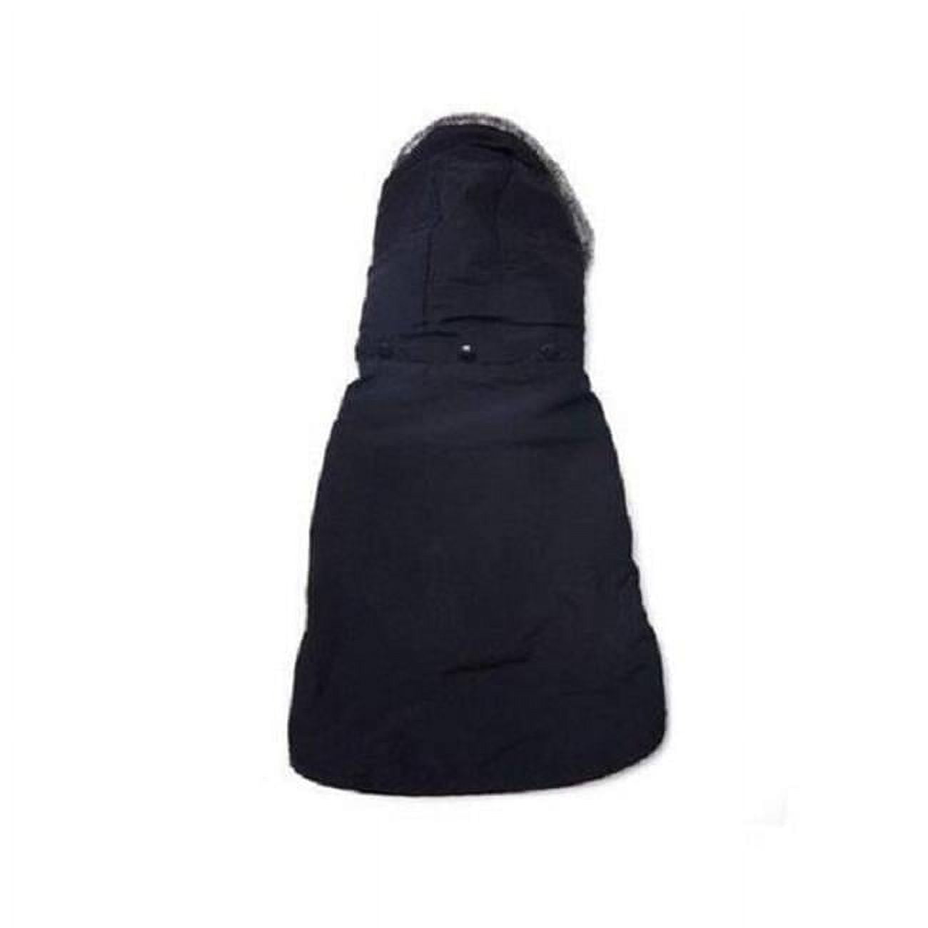 Bonevivant BV-JK-113-L Kennedy Faux Fur Hooded Dog Coat Black & White - Large