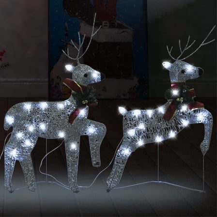 Casafoyer Christmas Reindeers 2 pcs Silver 40 LEDs