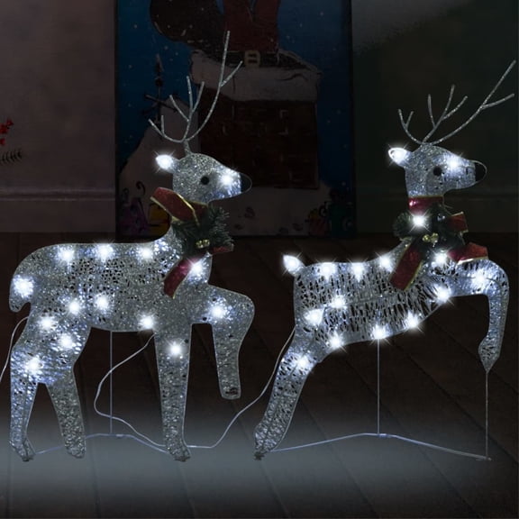 Casafoyer Christmas Reindeers 2 pcs Silver 40 LEDs