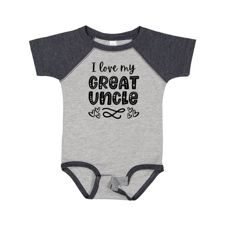 

Inktastic I Love My Great Uncle with Hearts Gift Baby Boy or Baby Girl Bodysuit