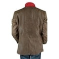 thumbnail image 2 of Luciano Natazzi Men's Leather Jacket Fitted Two Button Blazer Medium Brown, 2 of 4