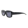 thumbnail image 3 of Mod Rounded Rectangular Stylish Minimal Retro Sunglasses All Black, 3 of 4