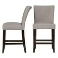 thumbnail image 3 of Chelsea Lane Counter Height Linen Dining Chairs, Set of 2, Gray, 3 of 7