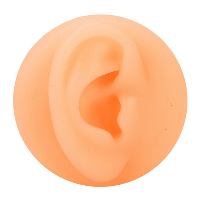 Silicone Ear Model, Fake Ear Model Flesh-colored Silicone Material Lifelike Shape For Teaching Demonstration Etc Left Ear,Right Ear