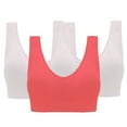 thumbnail image 1 of Wiyuqeen 3 Packs Adjustable Sports Bras for Women Solid Soft Trendy Tank Posture Bras Racerback High Support Bras Wireless Workout Bras Seamless Yoga Athletic Bras, 1 of 6