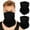 2 Pack:Black-Black, variant on 2 Packs Adult Safety Seamless Face Mask Bandanas Headband Sport Scarf Face Sun Cover Neck Gaiter Balaclava Neckerchief