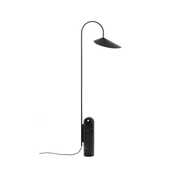 Lampara de Piso SKANDIGLOW Marmol Negro Decorativas Moderna Luz Led