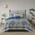 thumbnail image 3 of Madison Park - Tangiers 6 Piece Coverlet Set - Blue - Full/Queen - Medallion - Includes 1 Coverlet, 2 Shams, 3, 3 of 5