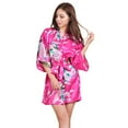 thumbnail image 4 of Coofit Robe de Nuit pour Femmes à Manches Mi-Longues, Peignoir de Détente, Vêtement de Nuit avec Ceinture pour l'Été, 4 of 10