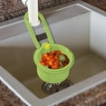 thumbnail image 3 of Kitchen Sink Strainer Basket, Faucet Hanging Strainer, Multi-Functional Food Colander,Press Automatic Dumping Kitchen Draining Basket, Easy Drain Filter with Bottom Release, 3 of 7