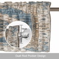 thumbnail image 6 of Retro Art Valance Curtain Brown Blue National Art Bohemia Style Abstract Window Valances Rod Pocket Short Curtains Window Treatments for Kitchen Bedroom Bathroom Laundry 42" x 12", 6 of 9