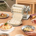 thumbnail image 3 of para Pasta de acero inoxidable, cortador de fideos con rodillo ajustable para lasaña, arcilla, Fettuccine, fabricación de fideos, Soledad Máquina para hacer pasta, 3 of 9