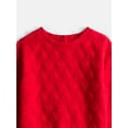 thumbnail image 4 of Wonder Nation Toddler Girls Embossed Crewneck Top and Flare Pants Set, Sizes 12M-5T, 4 of 5