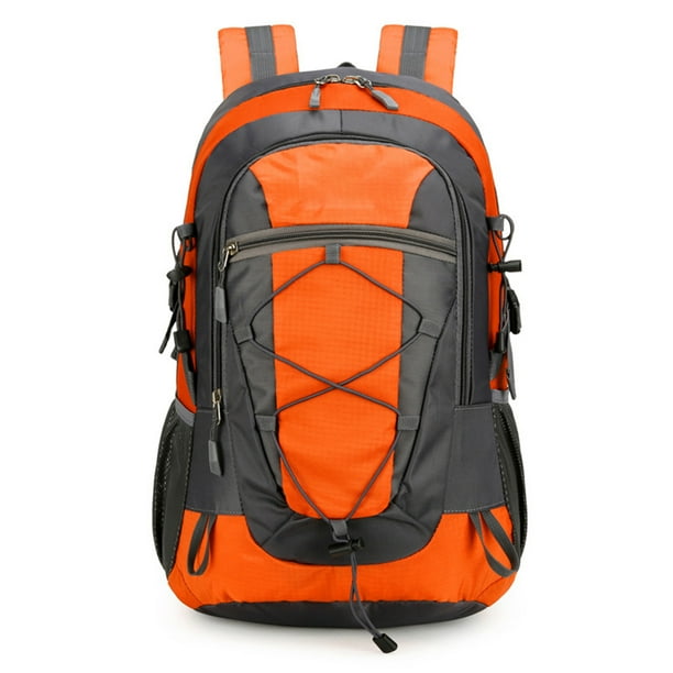 Wosthever Mochila multiusos para exteriores con gran capacidad de 40 litros y zona reflectante de seguridad nocturna. Mochilas de mochilero Naranja