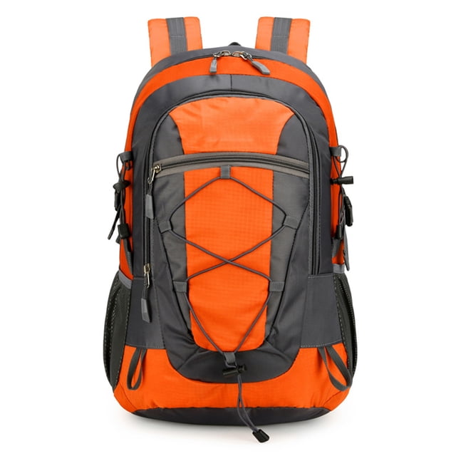 relayinert Multipurpose Backpack For Hiking 40L Capacity Waterproof Nylon Reflective Markings Orange