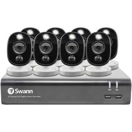 UPC: 0840236124848 | Swann SWDVK-845808WL-US 1080p Full HD Surveillance System Kit with 8-Channel 1 TB DVR and Eight 1080p Cameras