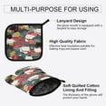 thumbnail image 3 of Yayeee Oven Mitts and Pot Holder Set of 2 Heat Resistant Kitchen Gloves Baking Hot Pad, Black Lucky Cat, 3 of 5