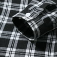 thumbnail image 7 of Mens Plaid Button Down Hoodies Loose Fit Long Sleeve Shirt Casual Lightweight Blouse, 7 of 7