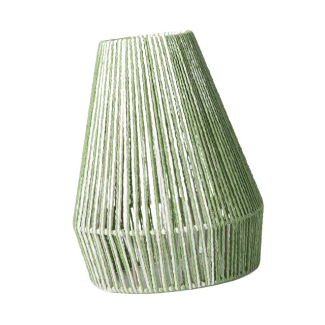 Pantalla de lámpara tejida con cuerda, pantalla bohemia para cocina, isla, cafetería, sala de estar verde