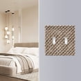 thumbnail image 5 of Dailycode Light Switch Plate Covers 2 Gang Wall Plate Plastics Outlet Covers for Kitchen Home Office Decor Wool Knitting Pattern, 5 of 8