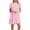 Pink, variant on Womens Dresses,Fashion Women Casual Short Sleeve O-Neck Solid Ladies Loose Mini Dress