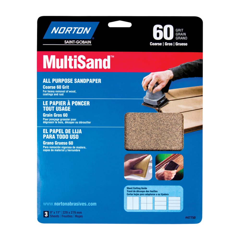 SANDPAPER MULTI 60G 3PK