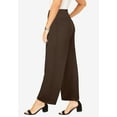 thumbnail image 3 of Jessica London Women's Plus Size Everyday Stretch Knit Wide Leg Pant, 3 of 5