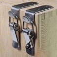 thumbnail image 2 of 90 Degrees Duck-Mouth Buckle Hook Lock Stainless Steel Spring Loaded Draw Toggle Latch Clamp, 2 of 5