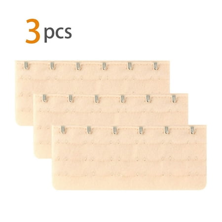 

OVTICZA 3 Pcs Women s Bra Extender 6 Hook Adjustable Stretchy Elastic Bra Extension Strap Complexion One Size