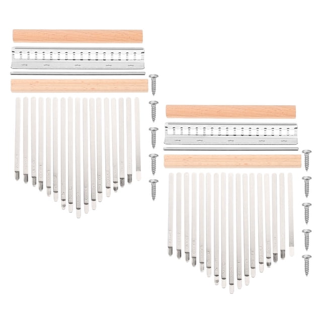 ETHZZLE Ensemble Complet de 2 Pcs de Piano à Pouce avec 8 Cartes de Tons Beige pour Projets d'Instruments de Musique