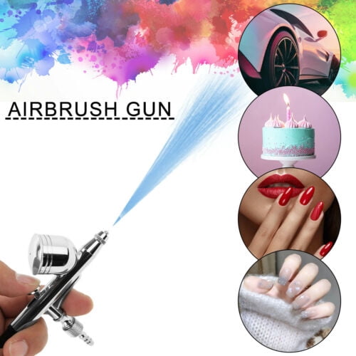 Dual Action Gravity Feed 0.5Mm Spray Gun Airbrush Nail Art Paint Kit Tattoo