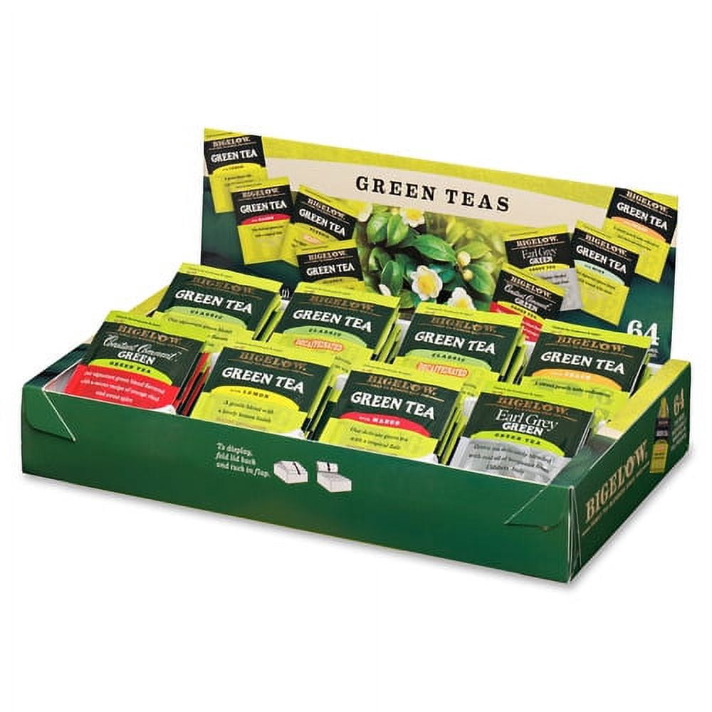 Bigelow Assorted Green Tea Tray Pack Green Tea - 0 oz - 64 Teabag - 64 / Box