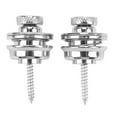 thumbnail image 2 of Guitar Strap Locks Buttons,2pcs Heavy Duty Metal Flat Round Head Non Slip Fall  Tool Dual Design Strap Retainer System for Folk Guitar, Electric Guitar, Electric Bass, 2 of 8